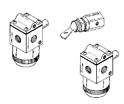 Composants dentaire -  Kit double valve a cde penumatique  REF 6-520