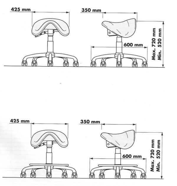 Tabouret Dentaire  HARLEY CONFORT scelle de cheval -PRO70060