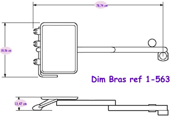 Materiel Dentaire - Tablette avec Bras  1-563