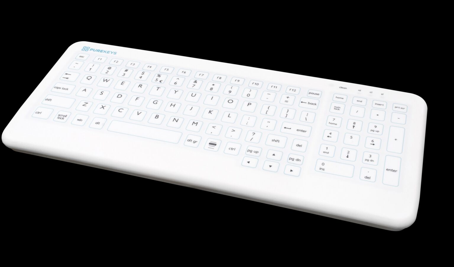 CLAVIER ECONOMIQUE EN SILICONNE BLANC- MEDICAL-