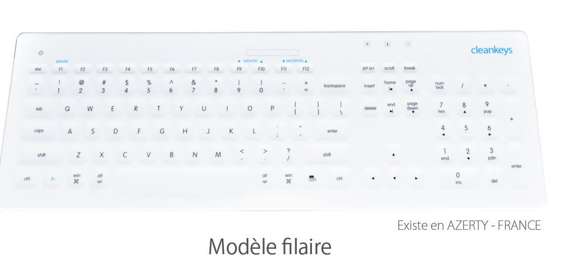 Clavier sans fil en VERRE avec NUMPAD