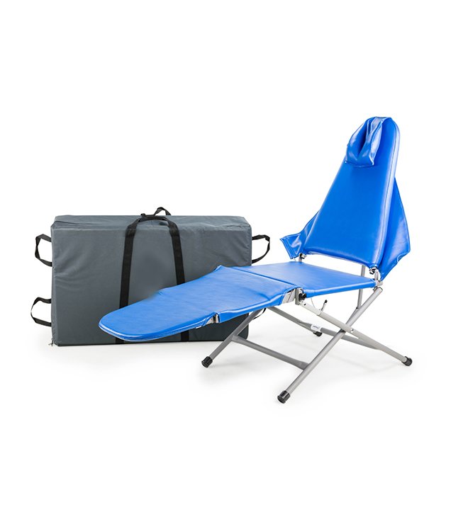 Fauteuil portable dentaire bleu