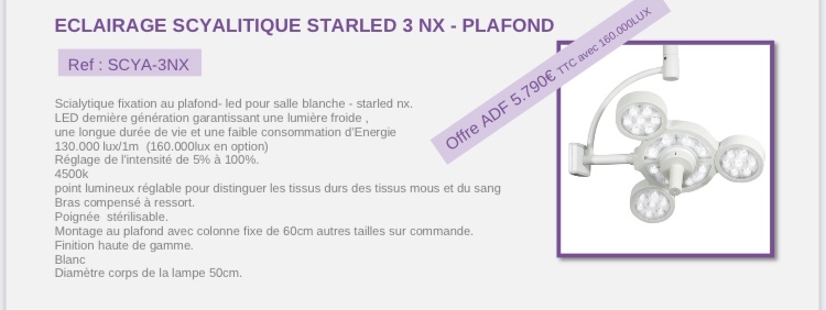 scyalitique plafond stardled nx